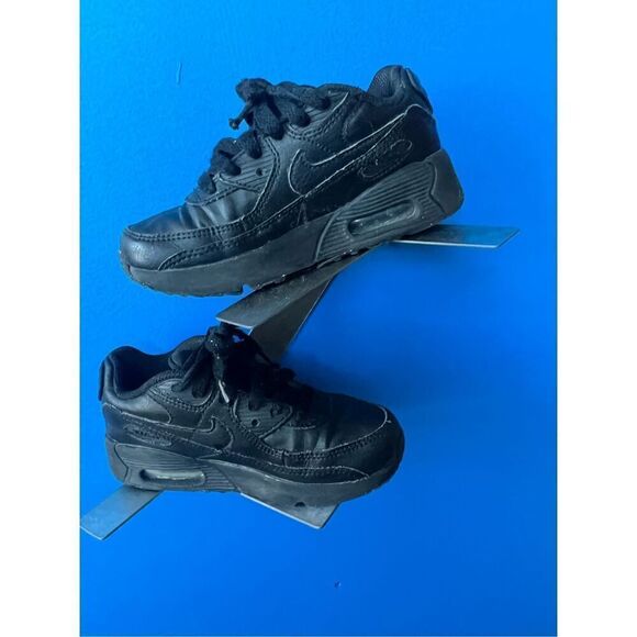 Nike Air Max 90 LTR (PS) Toddler shoes CD6867-001. Size 12C  BLACK-BLACK - Picture 4 of 7